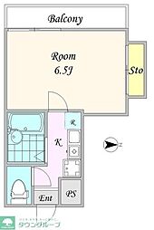 ラ・リヴィエール 1Kの間取図画像