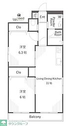 セドナローズガーデン 2LDKの間取図画像