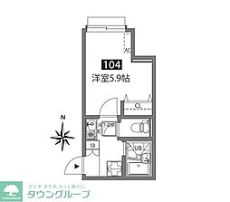 ストーリア都立家政 1Kの間取図画像