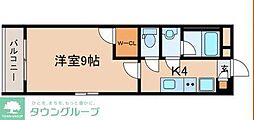 アクシオン永福町 1Kの間取図画像