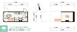 ザ・ヒルズ中野 ワンルームの間取図画像