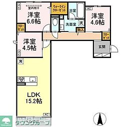 仮称 D-comodo小金井貫井北町 3LDKの間取図画像