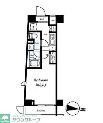 グランフォース豊島園AZ 1Kの間取図画像