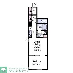 aLATO 杉並堀ノ内 1LDKの間取図画像
