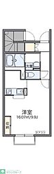 レオネクストメゾングリシーヌ 1Kの間取図画像