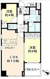 プレミアコート桜台 2LDKの間取図画像