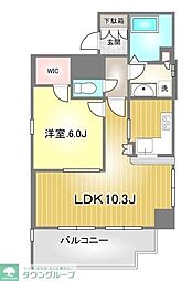 フェルテ中野 1LDKの間取図画像