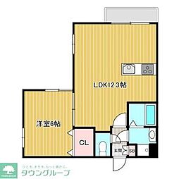 フェリス南荻窪 1LDKの間取図画像