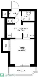 ヒズ・コープ 1DKの間取図画像