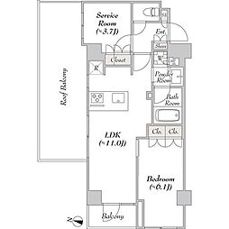 LUMIEC CHITOSE FUNABASHI 2LDKの間取図画像