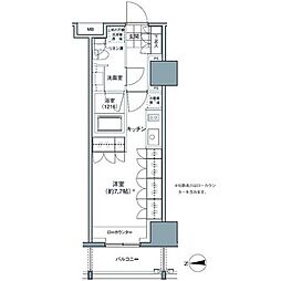 パークハビオ東中野 ワンルームの間取図画像
