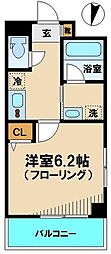 セントラルコート 1Kの間取図画像