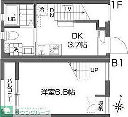 グランドアセット西新宿 1DKの間取図画像