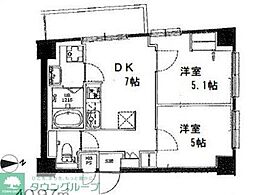 山手杉並ビル 2DKの間取図画像