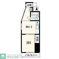 アーク荻窪 1階1DKの間取り