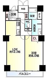 パークタワー台原 1LDKの間取図画像