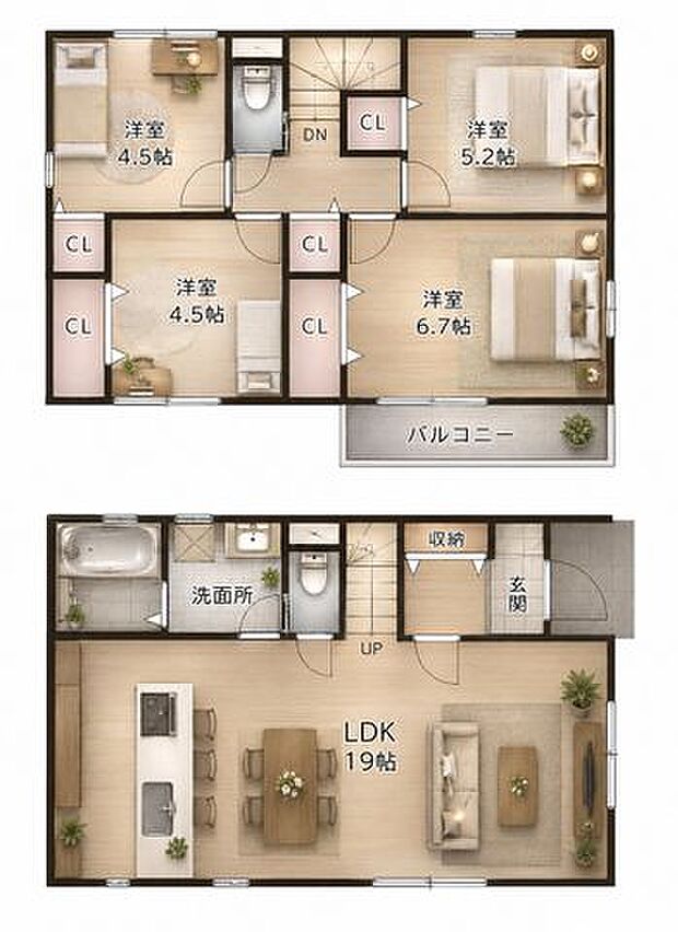 間取図(家具配置はイメージ・現況優先)