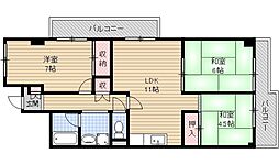 メゾン・トゥルース 3LDKの間取図画像