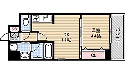 ソラージュ茨木 407号室 4階1DKの間取り