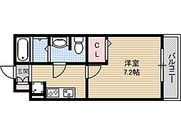 ガルニエ 1階1Kの間取り