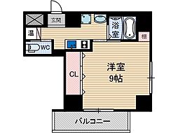Navi3 4階1Kの間取り
