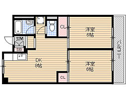 ローズハイツ茨木 4階