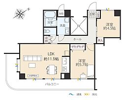 間取図画像 2LDK