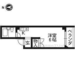 サーヤ1 1Kの間取図画像