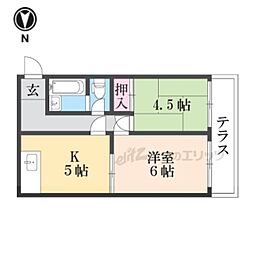 リベール 2DKの間取図画像