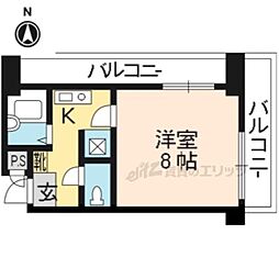 上桂J&I ワンルームの間取図画像