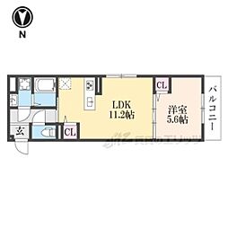 仮称)右京区嵯峨野芝野町ハイツ 3階1LDKの間取り