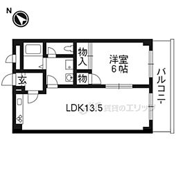 ベルジュール小嶋 1LDKの間取図画像
