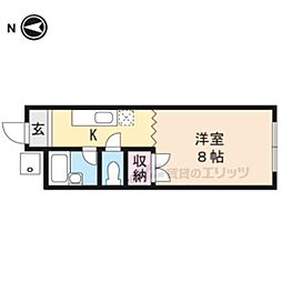 アパート 1Kの間取図画像
