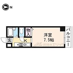リベーラ塩屋 1Kの間取図画像