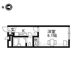 レオパレスプリムラ 1Kの間取図画像