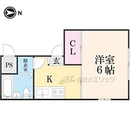 ペイトンプレイスM's ワンルームの間取図画像