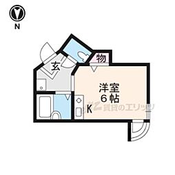 レジデンス94 ワンルームの間取図画像