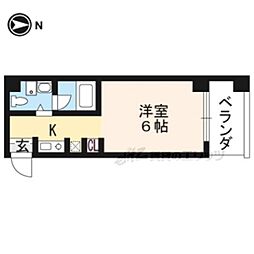 グローバル京都ビル 1Kの間取図画像