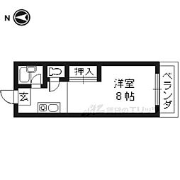 サンパレス山崎 1Kの間取図画像