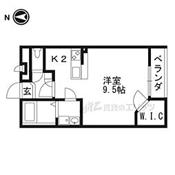レオネクスト千代川レオハイツ 1Kの間取図画像