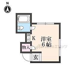 ルフランレスト ワンルームの間取図画像
