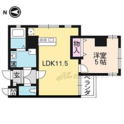 シルクシティ花 1LDKの間取図画像