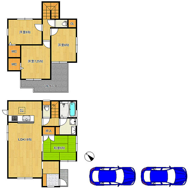 【広々4LDK】ゆとりのある間取りですので、子供部屋や趣味のお部屋も作れますね♪資料請求だけでもお気軽にお問い合わせください!