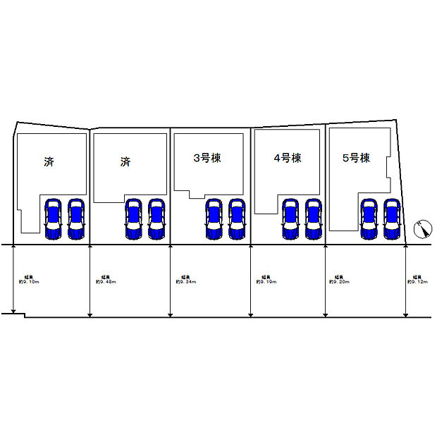◇全５区画◇土地約３３．２７坪〜３４．８７坪！並列に駐車２台可能♪資料請求だけでもお気軽にお問い合わせください！