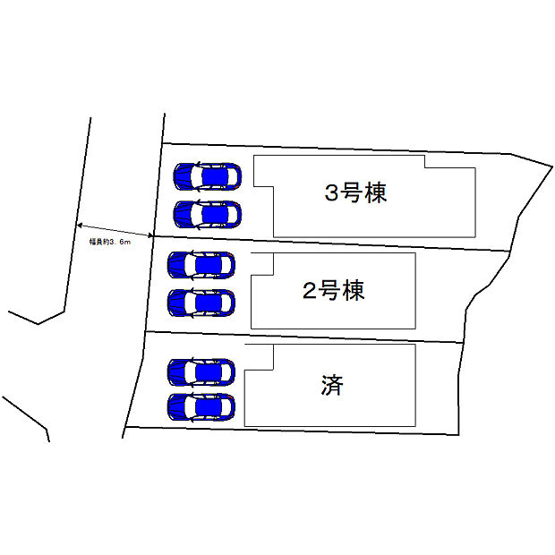◆全3区画・残2区画◆並列に駐車2台可能♪セカンドカーや来客時にも安心ですね!