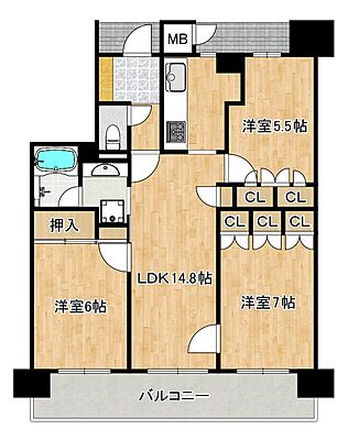 間取り リベールシティ堺錦之町 2階/-