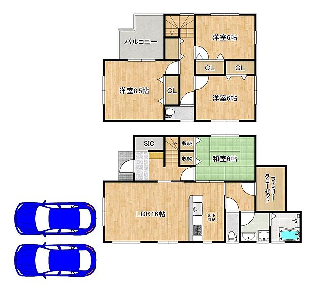 【暮らしやすい４ＬＤＫ】ゆとりのある間取りですので、子供部屋や趣味のお部屋も作れますね♪資料請求だけでもお気軽にお問い合わせください！