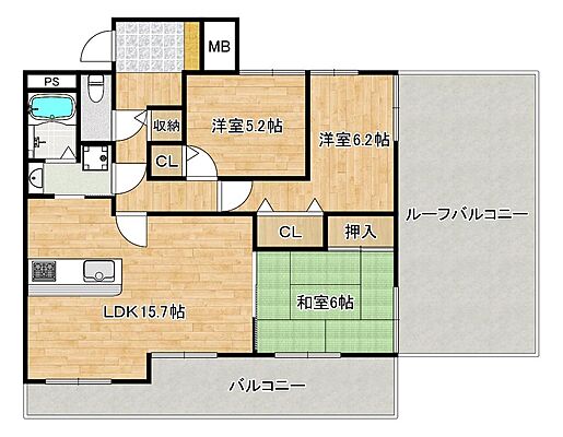 間取り ソワール新檜尾台６号棟 8階/-