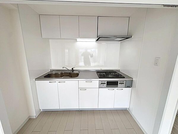 【システムキッチン新調】システムキッチンがあります♪収納があるおかげでキッチンも広く利用できるのは、お料理される方の嬉しいポイント♪