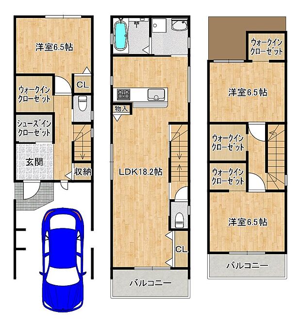 【建物面積:104.49m2・建物参考価格1990万円】フリープランですので、お好きに間取り変更できますよ!